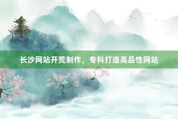 长沙网站开荒制作，专科打造高品性网站